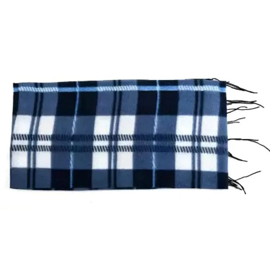 Unisex Check Brown Fleece Muffler Cum Scarf Pack of 2