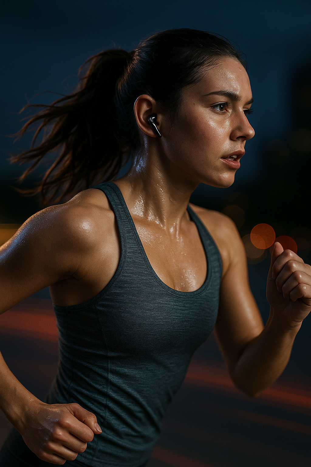 Pure Black Earbuds with Deep Bass, Quad Mic & 48H Playback