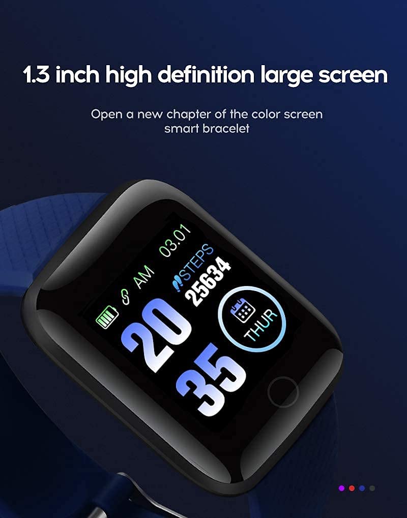 🖤Smart Fitness Bracelet Health Watch| ❤️Heart Rate | 👣Step Tracker | 🌙Sleep Monitor | 💧Waterproof