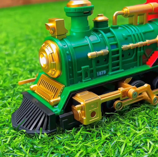 Rechargeable Train Track Set With Real Smoke