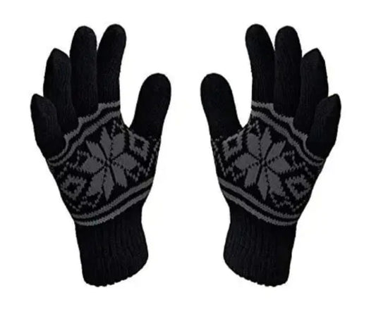 Wool Blend Stretchable Casual Outdoor Cold Weather Ribbed Gloves