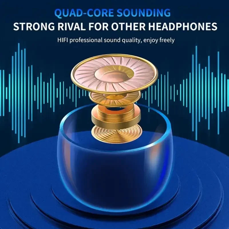 Wireless Watch Earpods With Charging Inbuilt Powerbank With Free Golden Analog Watch