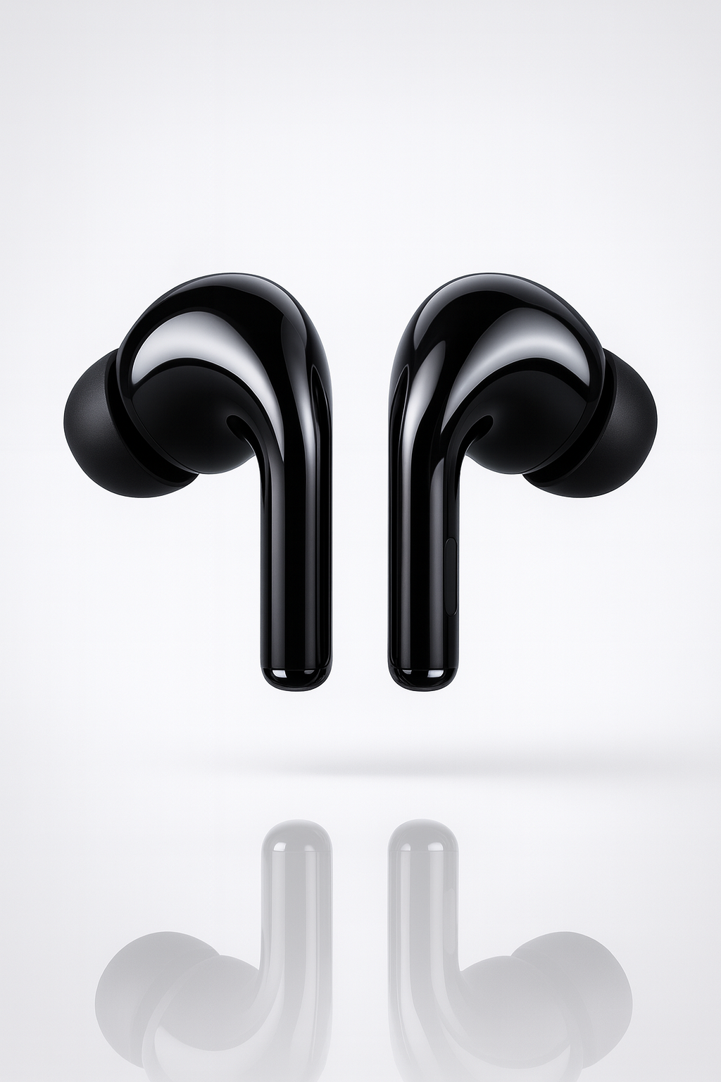 Pure Black Earbuds with Deep Bass, Quad Mic & 48H Playback