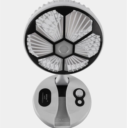 Portable USB Rechargeable Fan Desk Night Light