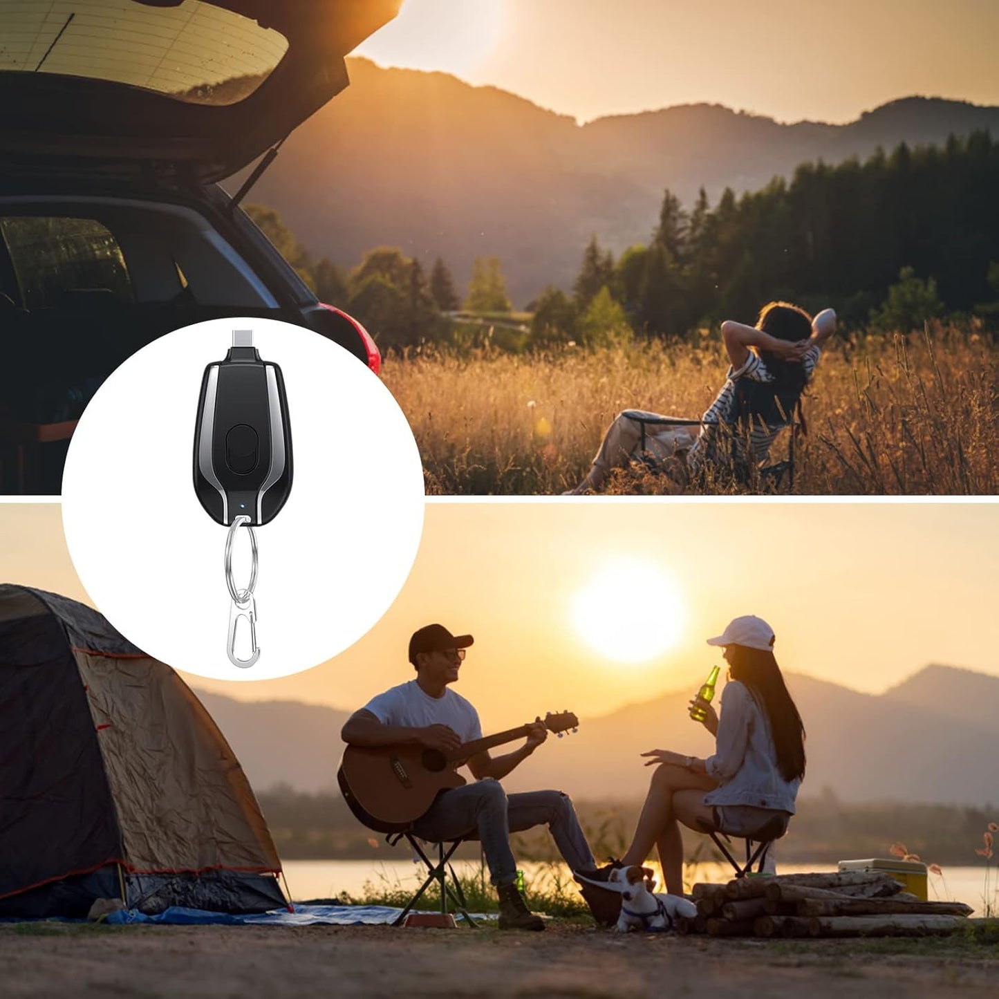 🔑⚡ Mini Keychain Power Bank 1500mAh 🔋 | Pocket-Friendly Fast Charger 📱 | Type-C & iOS Ready ✨