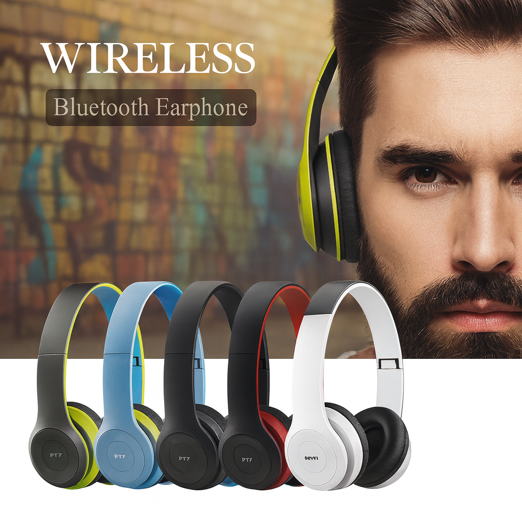 P47 Bluetooth Headphones with Foldable Design
