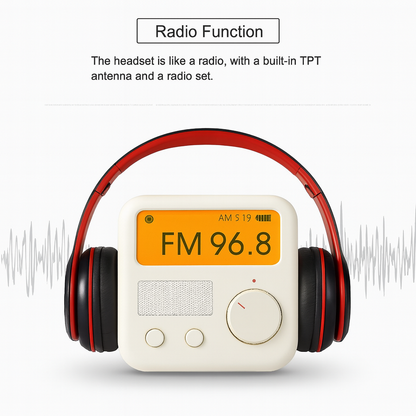 Foldable Wireless Bluetooth Headphones with Built-In Microphone – Stereo Sound