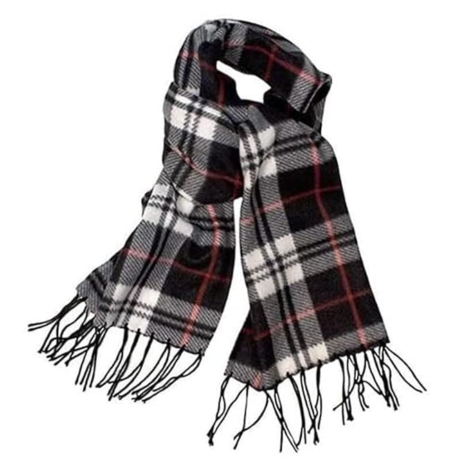 Unisex Check Brown Fleece Muffler Cum Scarf Pack of 2