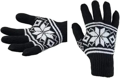 Wool Blend Stretchable Casual Outdoor Cold Weather Ribbed Gloves