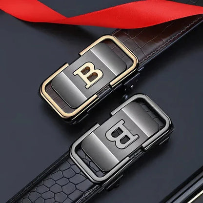 Men’s Leather Automatic Buckle Belt - Buy 1 Get 1 Free (Black & Brown)