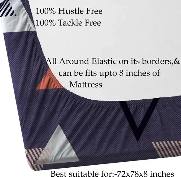 Soft Cotton Double Bedsheet Set with 2 Pillow Covers