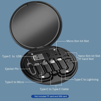Wireless Bluetooth Cable Earbud M10 With Multifuncational Data Cable Set
