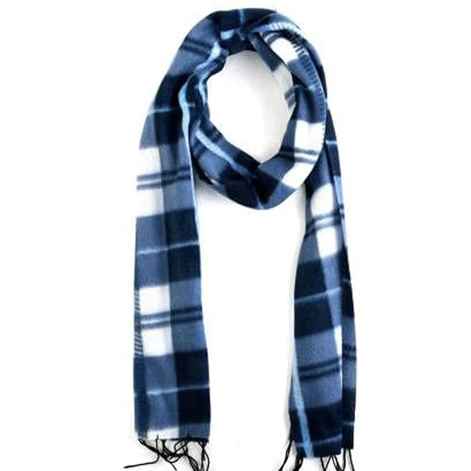 Unisex Check Brown Fleece Muffler Cum Scarf Pack of 2