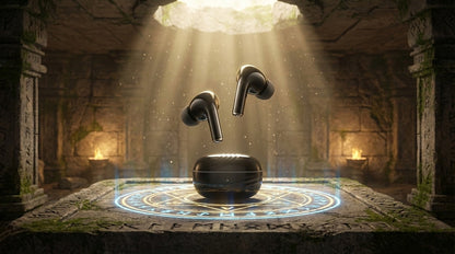 Pure Black Earbuds with Deep Bass, Quad Mic & 48H Playback